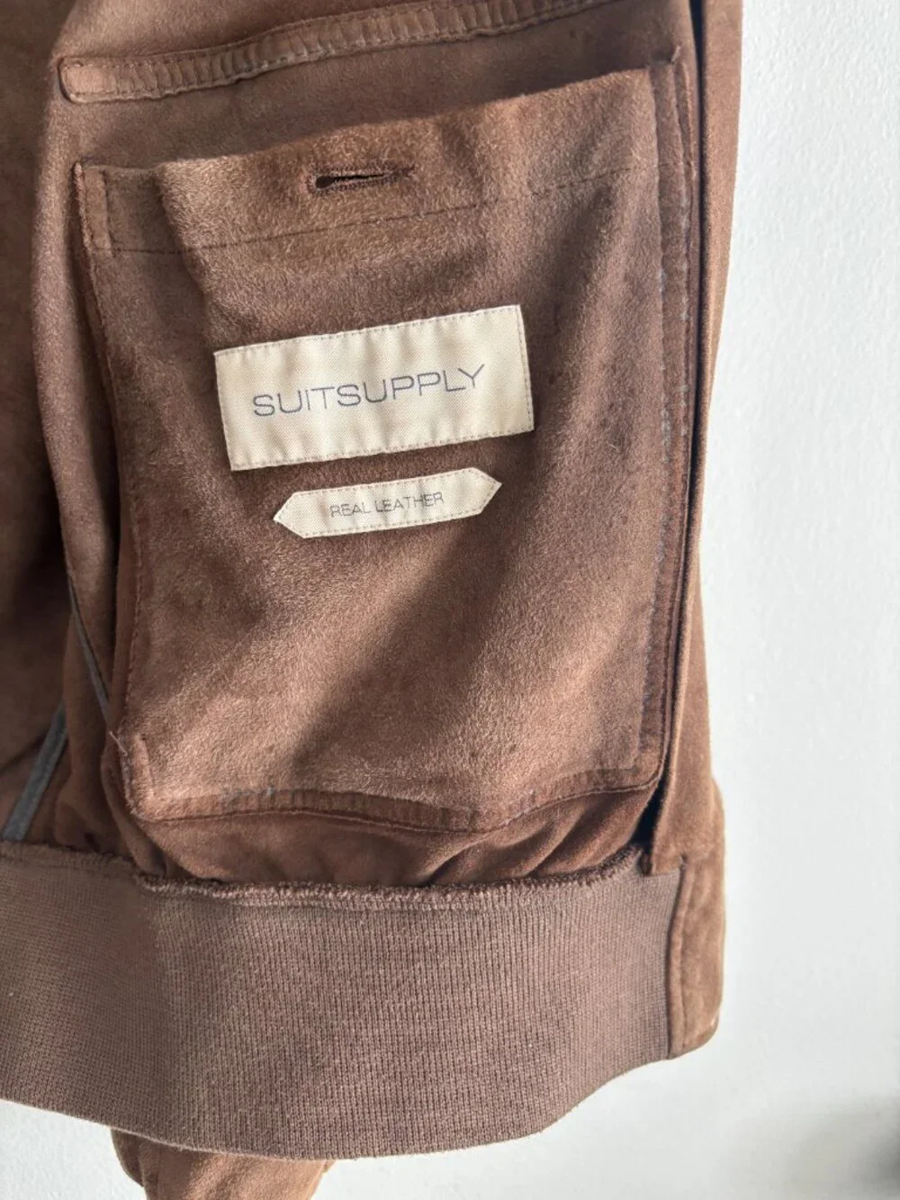 $950 Suitsupply Brown Suede Blouson Valstarino Bomber Jacket - Medium - Picture 6 of 11